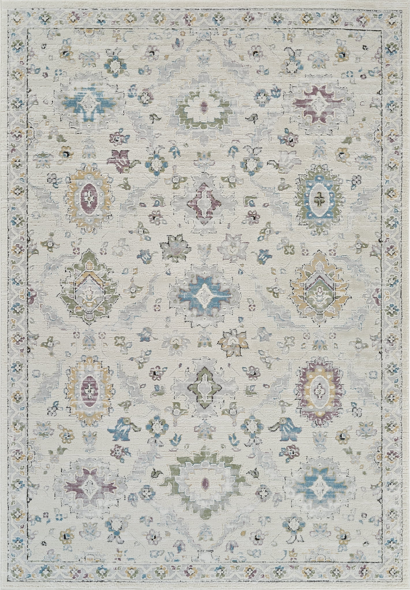Rug Branch Nomad Classic Indoor Area Rug, Beige Cream, Boho - Living Room, Bedroom, Dining Room, and Kitchen