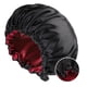 thumbnail image 1 of Gorro térmico de acondicionamiento profundo Gorro térmico apto para microondas para peinar y tratar el cabello con vapor Gorro de vapor Terapia de cuidado del cabello con vapor negro + rojo, 1 of 5