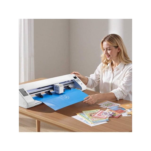 Cutting Machine, Automatic Edge Detection Vinyl Cutter Machine With Design Software And Materials, Compatible With Multiple File Formats, For Creating Customized DIY Crafts, Cards, Stickers