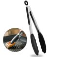 thumbnail image 1 of Chainplus Pinces en Silicone Premium pour Cuisine 12” - Poignée en Acier Inoxydable Antidérapante et Facile à Saisir - Résistant à la Chaleur, Qualité Alimentaire - Ustensile Pratique pour Cuisiner, Servir, Barbecue, Buffet, Salade, Glace, Four (Noir), 1 of 8