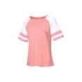 thumbnail image 6 of KOMOO Women Sweatshirt Summer Stripe Patterns Round Neck Short Sleeve T-Shirt Loose Tops Plus Size, 6 of 6
