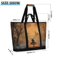 thumbnail image 3 of WOBOGO Blue Butterfly Forest Tote Cooler Bag Fold Flat Insulated Shopping Bag With Zipper For Work Picnic Beach Use 18×6.7×24in, 3 of 8