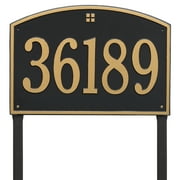 Whitehall Products Cape Charles Personalized Address Plaque in Black/Gold