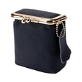 thumbnail image 1 of Mini bolso de mano reutilizable y ligero con diseño de lápiz labial para guardar monedas. Negro, 1 of 7