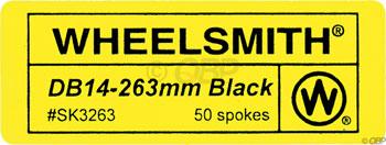 12688円 無料配達 Wheelsmith 2.0 1.7 x 263mm Black Spokes. Bag of 50. by