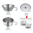 thumbnail image 4 of Tasse de Camping en Acier Inoxydable Sierra Légère Compacte Pot de Camping Randonnée Tasse à Café Bol Tasse, 4 of 7
