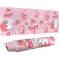 thumbnail image 1 of Kawaii Gaming Mouse Pad for Desk, Extended Large Cat Strawberry Milk Mouse Pad, Pink Mousepad XL, Cute Mouse Pad Anime, Long Big Mouse Mat, Kawaii Strawberry Decor Stuff Accessories, 31.5 X 11.8 Inch, 1 of 5