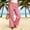Red plus size wide leg trousers a1, variant on Cagogo Women Plus Size Wide Leg High Waisted Trousers with Pockets Plaid Casual Vacation Loose Long Pants Beach Travel Trousers Summer Fashion Clothes, Red S