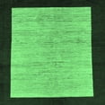 thumbnail image 1 of Ahgly Company Indoor Square Oriental Emerald Green Modern Area Rugs, 6' Square, 1 of 4