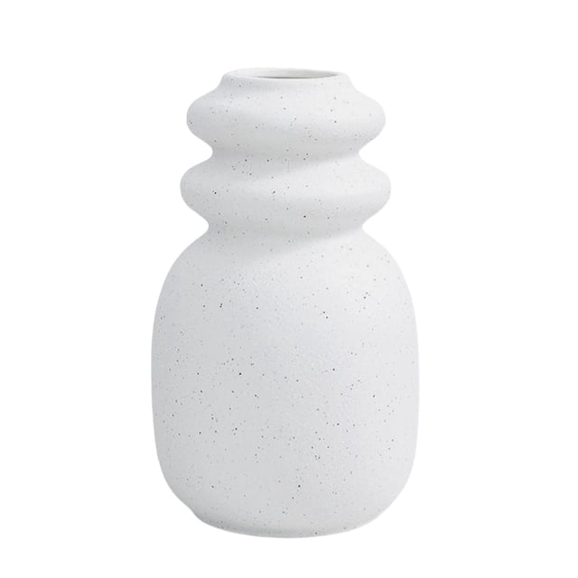 Jarrón de cerámica sencillo, adorno decorativo, jarrones de arte, regalo de inauguración de la casa, floreros blanco