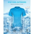 thumbnail image 5 of Charmo Mens UPF 50+ Swim Shirts Quick Dry Short Sleeve Swimsuit Tops Sun Protection Running Sufring Rash Guards, 5 of 9