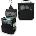 thumbnail image 4 of Portable Shower Caddy Bag, Black, 300D Fabric+Mesh, Large Capacity, Gym/Travel/College Dorm Toiletry Organizer, 4 of 6