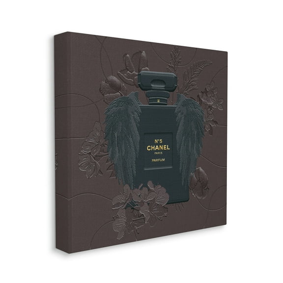Stupell Industries Dark Elegant Fashion Perfume Bottle Purple Florals Canvas Wall Art by Ziwei Li