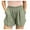 Green, variant on ZZwxWA Linen Shorts for Women Scallop Hem Elastic Shorts Summer Beach Casual Comfy Shorts Bermuda Shorts High Waist Pants