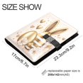 thumbnail image 3 of 9.2x6.7 inch Leather Notebook 100 Sheets, Multi-Pocket Design & Pen Loop Golden Easter Egg Refillable Journal Organizer, 3 of 6