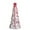 Red & White Ornaments, variant on 7ft Pop Up Snow Flocked Christmas Tree with 200 Warm White LED Lights & 8 Lighting Modes, Blue & Silver Ornaments, Ribbons, Bow-Knots, Easy Assembly for Holiday Décor