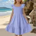 thumbnail image 2 of Xdegoge Girls Dresses Size 7 8 Clothes on Boho Ruffle Sleeve Tiered Girls Dresses Size 8-10 Sleeveless A-Line Dresses with Belt Vestido De Bebe NiñA, 2 of 8