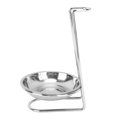 thumbnail image 1 of Vertical Ladle Holder, Stainless Steel Soup Spoon Stand for Kitchen Counter, Upright Ladle Rest with Drip Catcher Dish for Buffet, Fast Food Restaurant, 1 of 7
