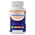 thumbnail image 2 of (3 pack) Vitamatic Serrapeptase 240,000 SPU Servings, 120 Delayed Released Capsules - Enteric Coated - Non-GMO & Gluten Free - Made in The USA (120 Count (Pack of 1)), 2 of 11