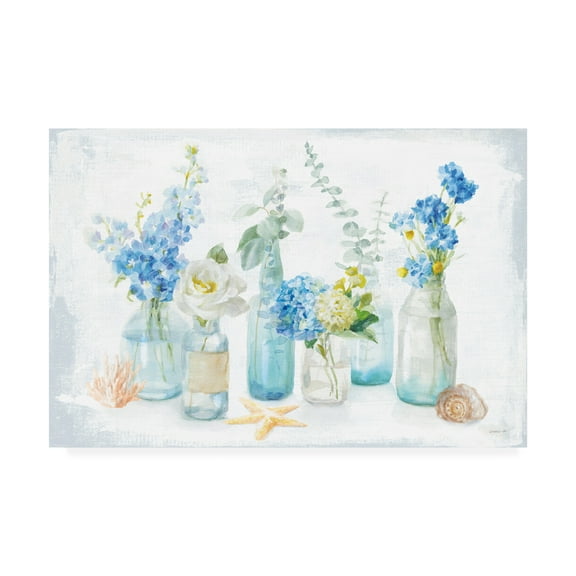 Trademark Fine Art 'Beach Cottage Florals I' Canvas Art by Danhui Nai