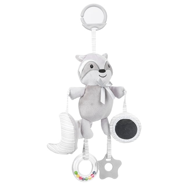 Juguete para perro mapache, juguete para muñeca infantil, juguete para muñeca infantil de dibujos animados, sonajero, juguete mordedor para bebé, instalación sin esfuerzo