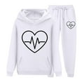 thumbnail image 3 of Nskgu Girls 2 Piece Outfits Fashion Sweatsuits Hooded Sweatshirt and Sweatpants with Pockets Kids Tracksuit, 3 of 4
