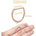 thumbnail image 3 of 2PCS 14G Titanium D Shaped Nipple Rings D-ring Nipple Body Piercing Jewelry Rose Golden Hinged Seamless Segment Hoop Septum Cartilage Clicker Ring Bars, 3 of 8