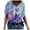 Purple, variant on JeashCHAT Summer V Neck T Shirts for Women Plus Size Short Sleeve Shirts Cute Floral Printed Tshirt Blouse Casual Tops Loose Fit Graphic Tee