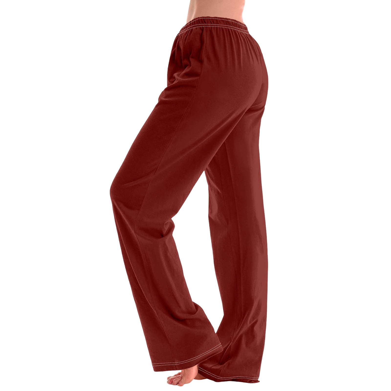 Pantalon De Yoga à Jambe Large Pour Femme - Pantalon Pyjama Léger Confortable Grande Taille Élastique
