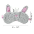 thumbnail image 2 of Unique Bargains 1 Pc Fleece Long Ear Cats Eye Mask for Home Gray Fleece, 2 of 4