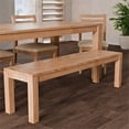 thumbnail image 5 of Alpine Furniture Aiden Wood Dining Bench in Weathered Natural (Brown), 5 of 10