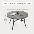 thumbnail image 6 of Sophia & William 54" Dia. Round Outdoor Dining Table Black Metal Frame with E-Coating, 6 of 6