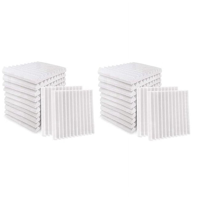 24 paneles de espuma acústica, baldosas de cuña para estudio, panel de pared insonorizado de espuma acústica tipo pirámide, etc., 2,5 x 30 x 30 cm