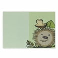 thumbnail image 1 of Mushroom Cutting Board, Hedgehog Chevron Stripes Pattern Spiky Animal Wildlife Cartoon Design, Decorative Tempered Glass Cutting and Serving Board, Small Size, Green Brown Beige, by Ambesonne, 1 of 1