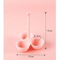 thumbnail image 4 of Rosa Silicona Escalfador Huevo Cocido Sartén para microondas Escalfador de huevos Fácil Cocedor de huevos Escalfador de huevos Cocedor de huevos de silicona para sartenes, 4 of 5
