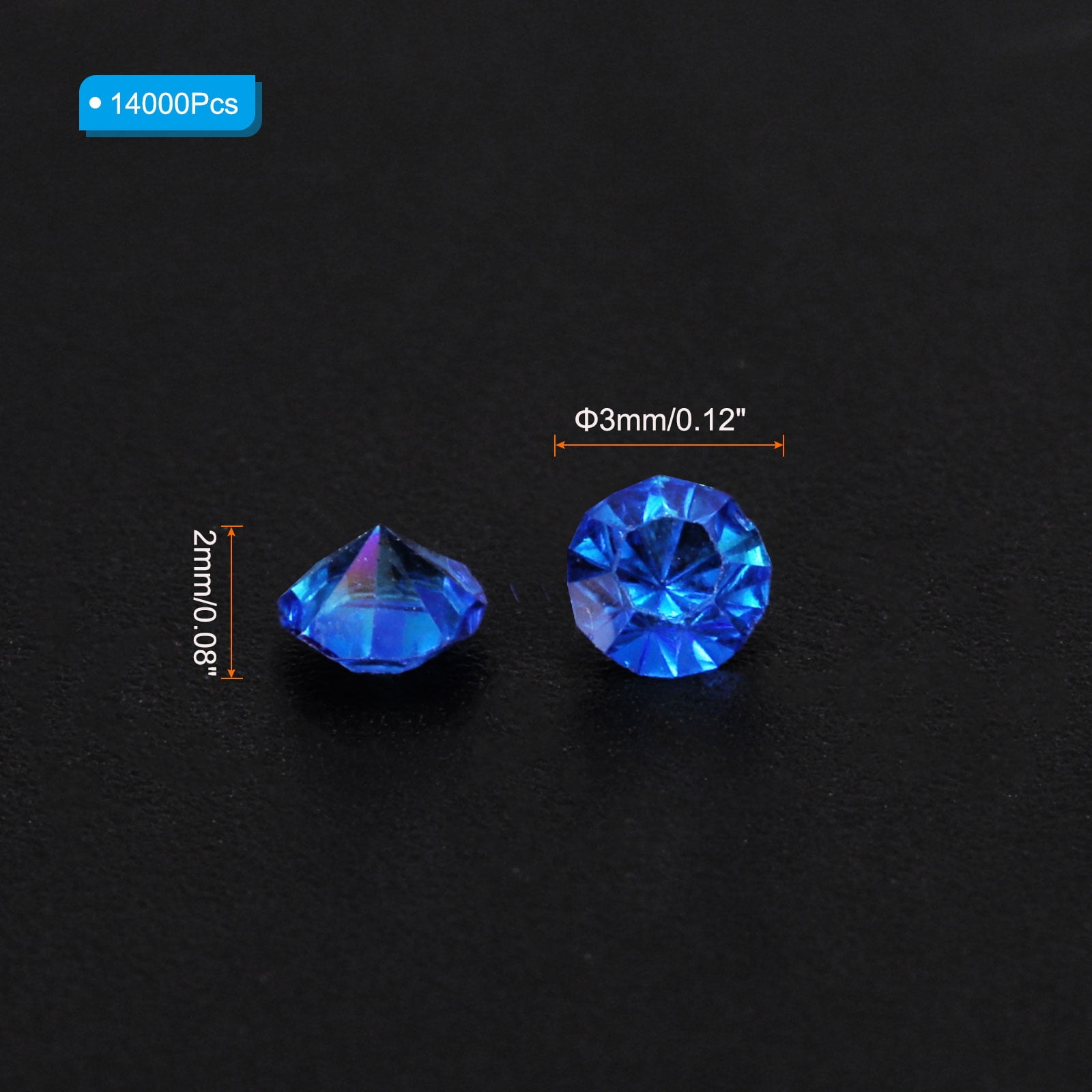 Unique Bargains Wedding Table Scatter Crystals Acrylic Diamonds Vase Fillers Gems Blue