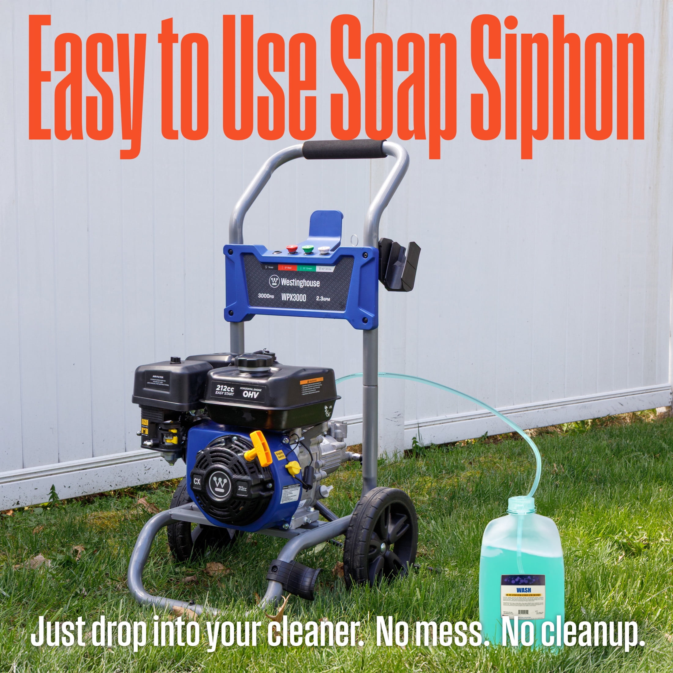 Westinghouse 3000 PSI, 2.3 GPM Gas Pressure Washer with 4 Quick Connect Tips