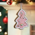 thumbnail image 2 of Gingerbread Christmas Tree Decoration Cookie Tree and Star Shape Dessert Ornaments for Xmas Tree Holiday Birthday Sweet Party Supplies (Pink Tree), 2 of 6