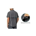 thumbnail image 4 of Little Donkey Andy Men's Short Sleeve Shirt - Lightweight, UPF 50+ Sun Protection, Breathable, Air-Hole Technology for Fishing, Hiking, and Outdoor Activities Carbon Heather S, 4 of 7
