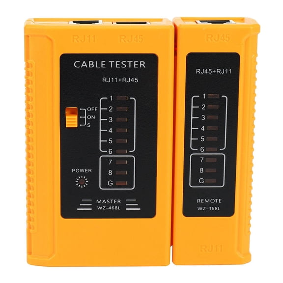 2024 TOP! 2X Network Cable Tester Test Tool RJ45 RJ11 RJ12 CAT5 CAT6 UTP USB LAN Wire Ethernet Tester(Battery Not Included)