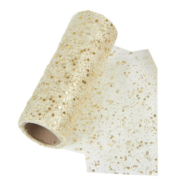 Rollo de tul brillante perfecl 15cm 10 yardas Malla de lentejuelas