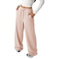 thumbnail image 3 of Girls Casual Straight Leg Pants Loose Fit Drawstring Elastic Waistband Sweatpants Everyday Play Active Trousers 5-14Y Khaki, 3 of 4