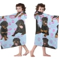 thumbnail image 4 of Rottweiler Dogs Hooded Bath Towel，60"x35" for Ages 3 To 12 Kids, Quick Dry Lightweight Soft Microfiber Hood Beach Towel Cover Up for Kids, 4 of 7