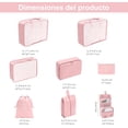 thumbnail image 2 of Bolsas Organizadoras de Viaje 8pcs, Organizadores de Maletas de Viaje, Organizador de Equipaje Impermeable en Varios Tamaños, Kit de Organizador Viaje Multiusos para Ropa Zapatos Cosméticos (Rosa), 2 of 4