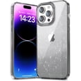 thumbnail image 6 of Compatible with iPhone 15 Pro Bling Case Colorful Gradient Glitter Shiny Sparkle Case for Women Girls Anti-Scratch Soft Silicone Shockproof Protective Not Yellowing Clear Phone Cover,Grey, 6 of 14