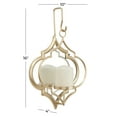 thumbnail image 3 of CosmoLiving by Cosmopolitan Gold Metal Geometric Wall Hanging Pillar Wall Sconce, 3 of 10