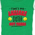thumbnail image 4 of Inktastic That's My Awesome Sister out There with Softballs Boys or Girls Baby Bodysuit, 4 of 5