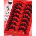 thumbnail image 4 of Strip Lashes Allureza Red Box 80D Volumen 7 pares impermeables, 4 of 6