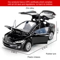 thumbnail image 2 of Toy Car Model X, BDTCTK Diecast Pull Back Car Toys Alloy Vehicles with Lights and Sound 1:32 Scale Model Car (Black）, 2 of 6