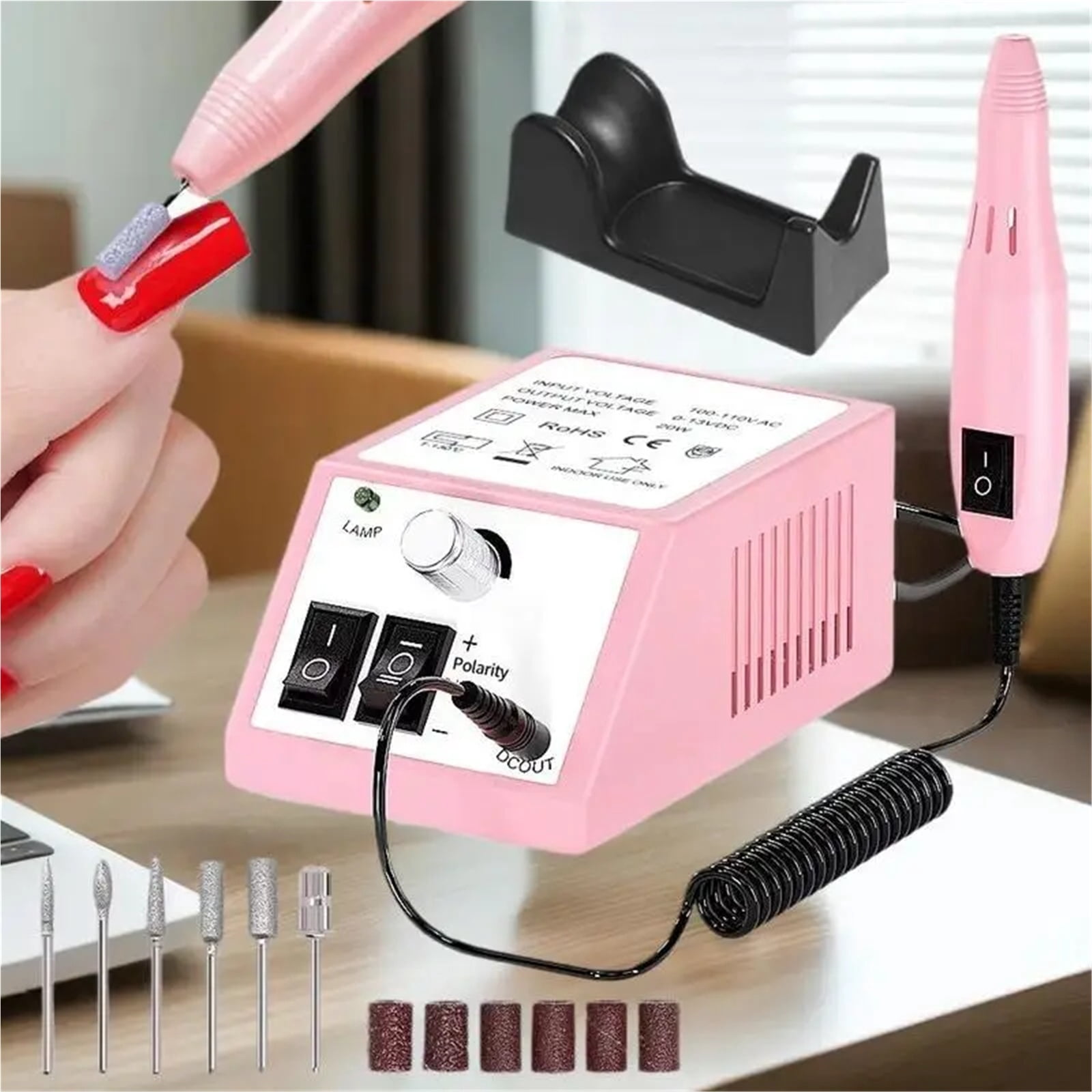 Portable Electric Nail Drill Machine Kit For Manicure Pedicure Gel Polish Removal Professional Salon Equipment With Polishing He